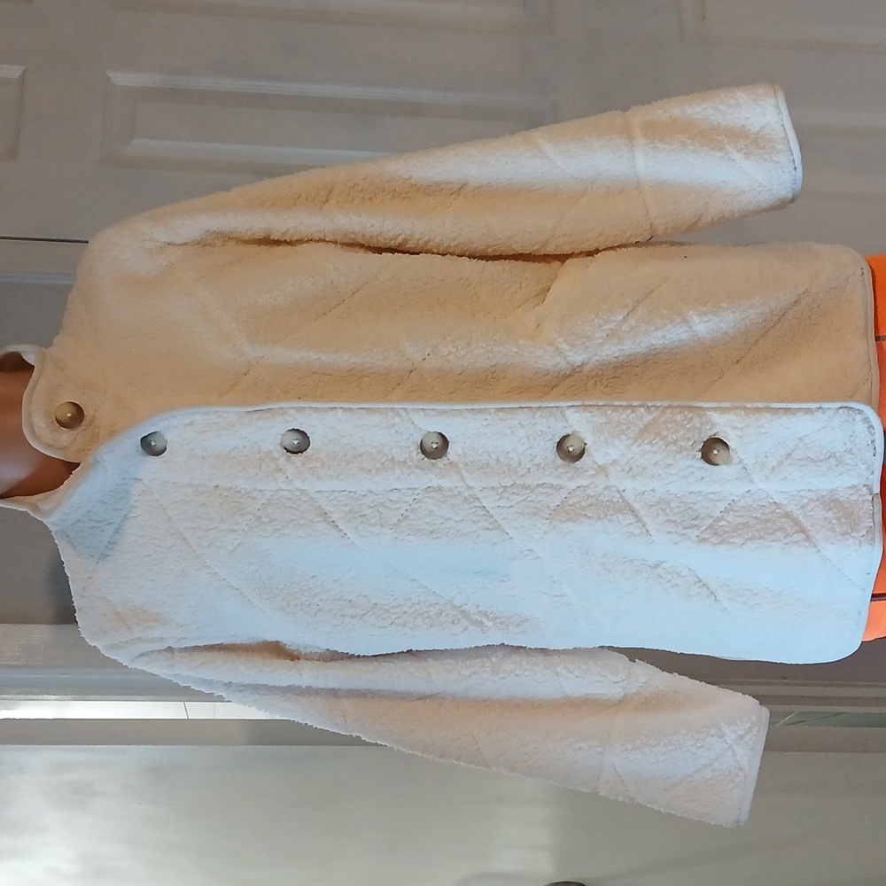 St. John's Bay Cream Textured Jacket